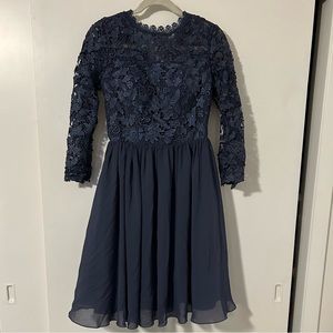 JJ’s House Cocktail Dress, size 6, Stormy grey blue color, EUC smoke-free